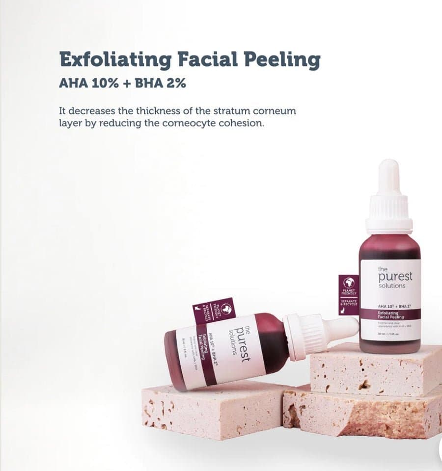 The Purest Solutions Exfoliating Facial Peeling - 30ml | مقشر الأحماض من ذا بيروست سلوشن