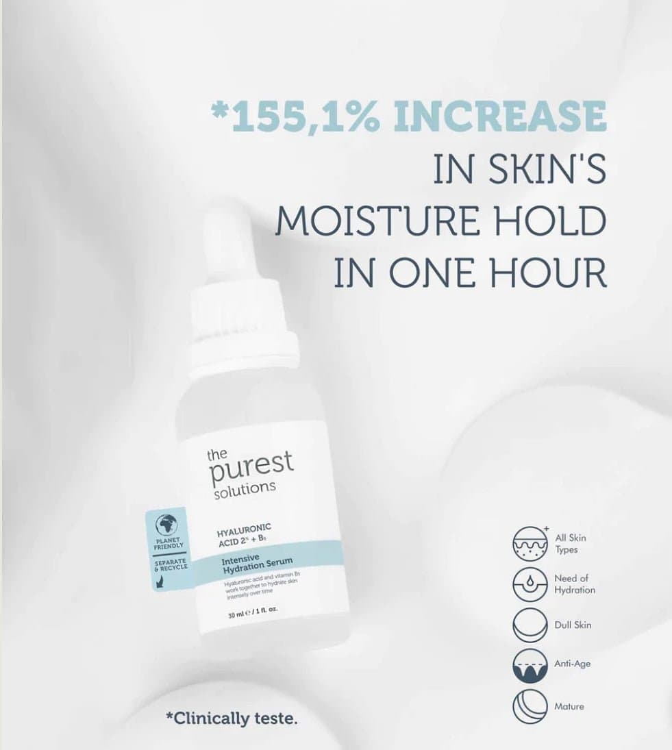 The Purest Solutions Hyaluronic Acid %2 + B5 Intensive Hydration Serum - 30ml | سيرم الهالرونك اسد من ذا بيورست