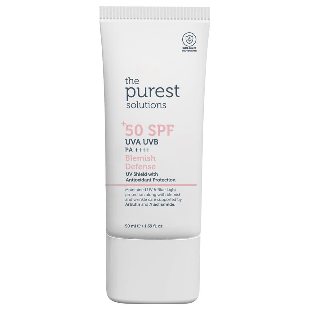 The Purest Solutions SPF50+ Blemish Defense Cream - 50 ml | واقي شمس من ذا بيورست يحتوي لون