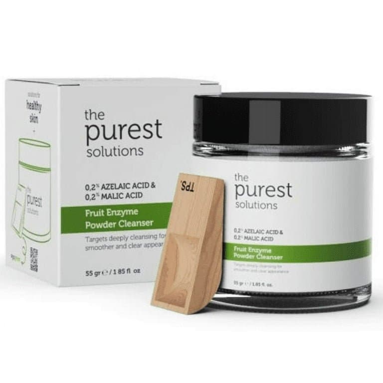 The purest Solutions - 0.2% Azelic Acid + 0.2% Malic Acid Fruit Enzyme Powder Cleanser - 55 g |
مقشر الفواكه ازلك اسد و ماليك اسد باودر