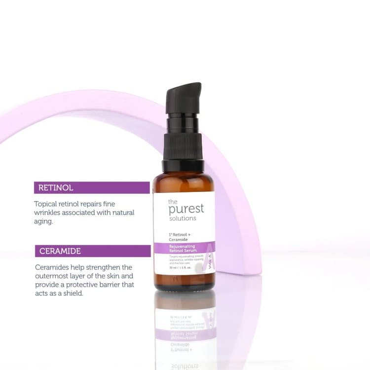 The Purest Solutions Retinol 1% + Ceramide Rejuvenating Serum - 30ml | رتنول سيرم من ذا بيورست سلوشن