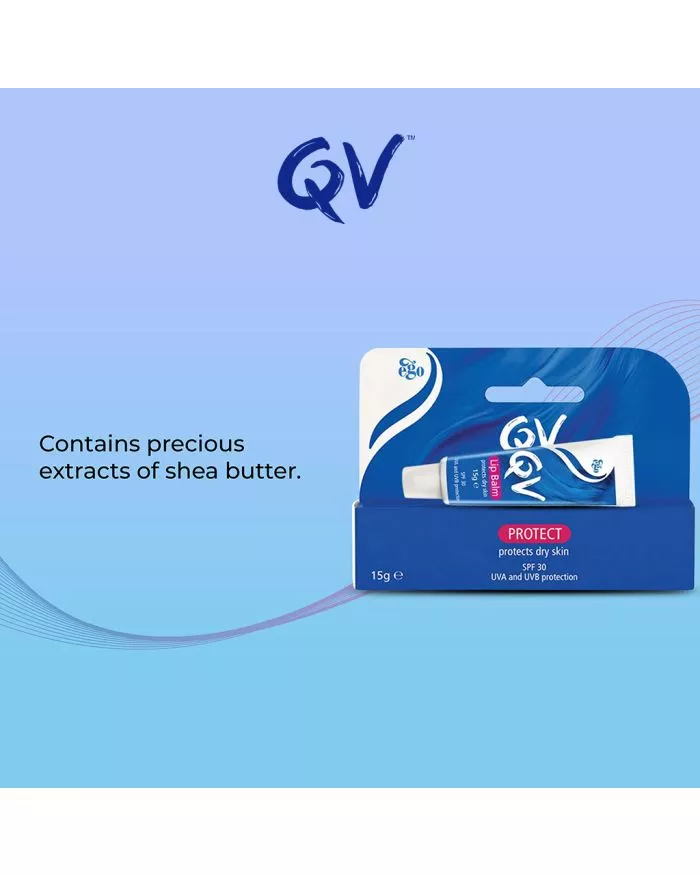 QV Lip Balm SPF30 Lip - 15g | كيو في مرطب للشفاه مع حماية من الشمس spf 30 - 15 غرام