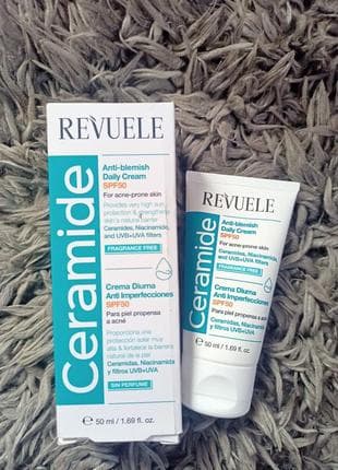 REVUELE CERAMIDE ANTI-BLEMISH DAILY CREAM SPF50 | ريفولي مرطب و واقي