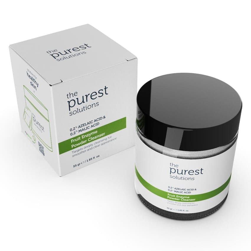The purest Solutions - 0.2% Azelic Acid + 0.2% Malic Acid Fruit Enzyme Powder Cleanser - 55 g |
مقشر الفواكه ازلك اسد و ماليك اسد باودر