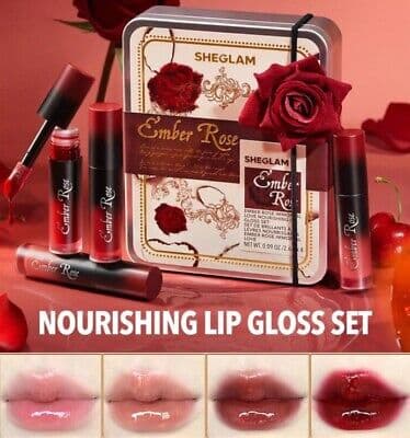 SHEGLAM HEGLAM Ember Rose Immortal Love Nourishing Lip Gloss Set | شيكلام بكج كلوس امبر روز