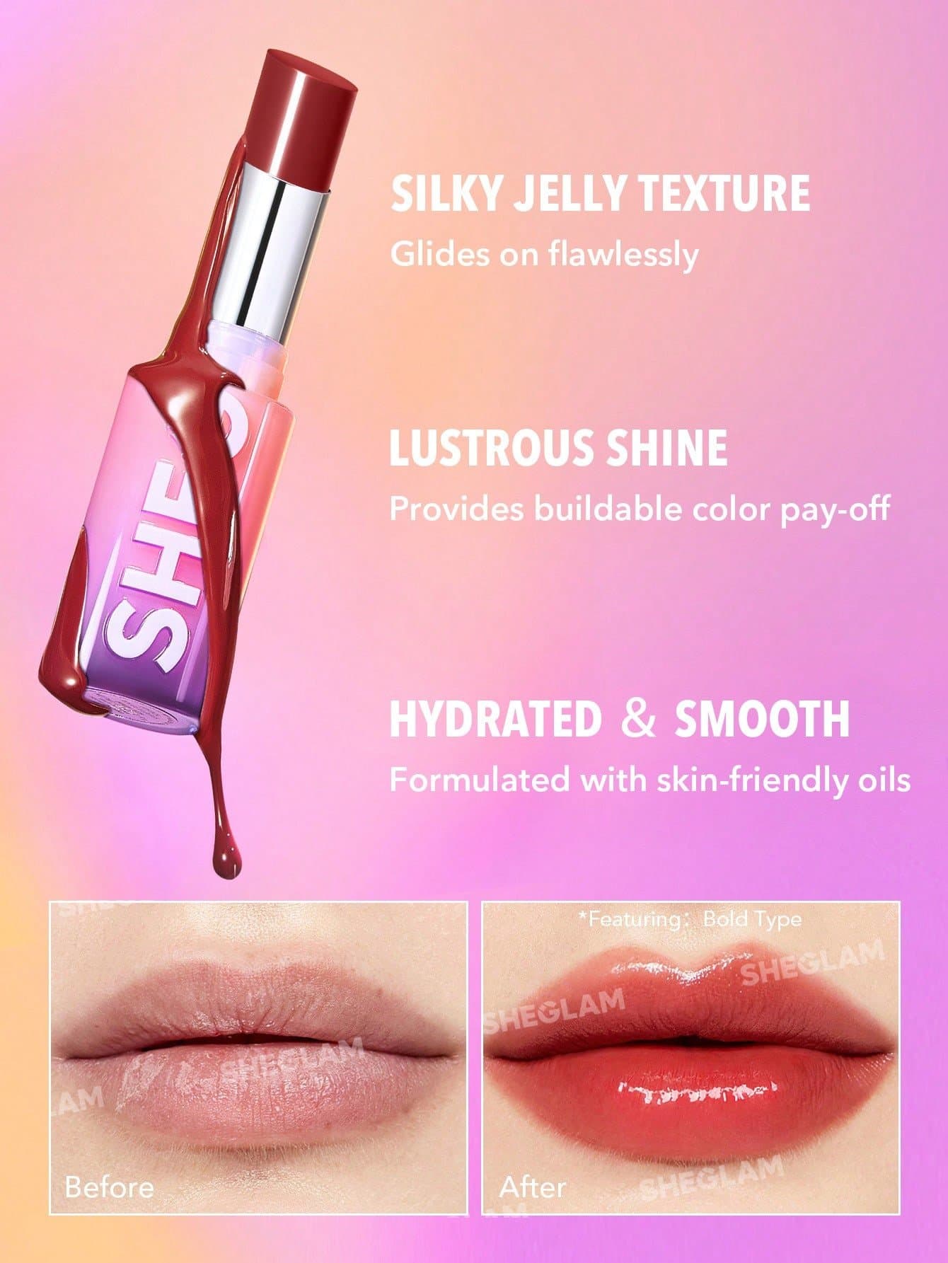 SHEGLAM Mirror Kiss High-Shine Lipstick | كلوس من شيكلام