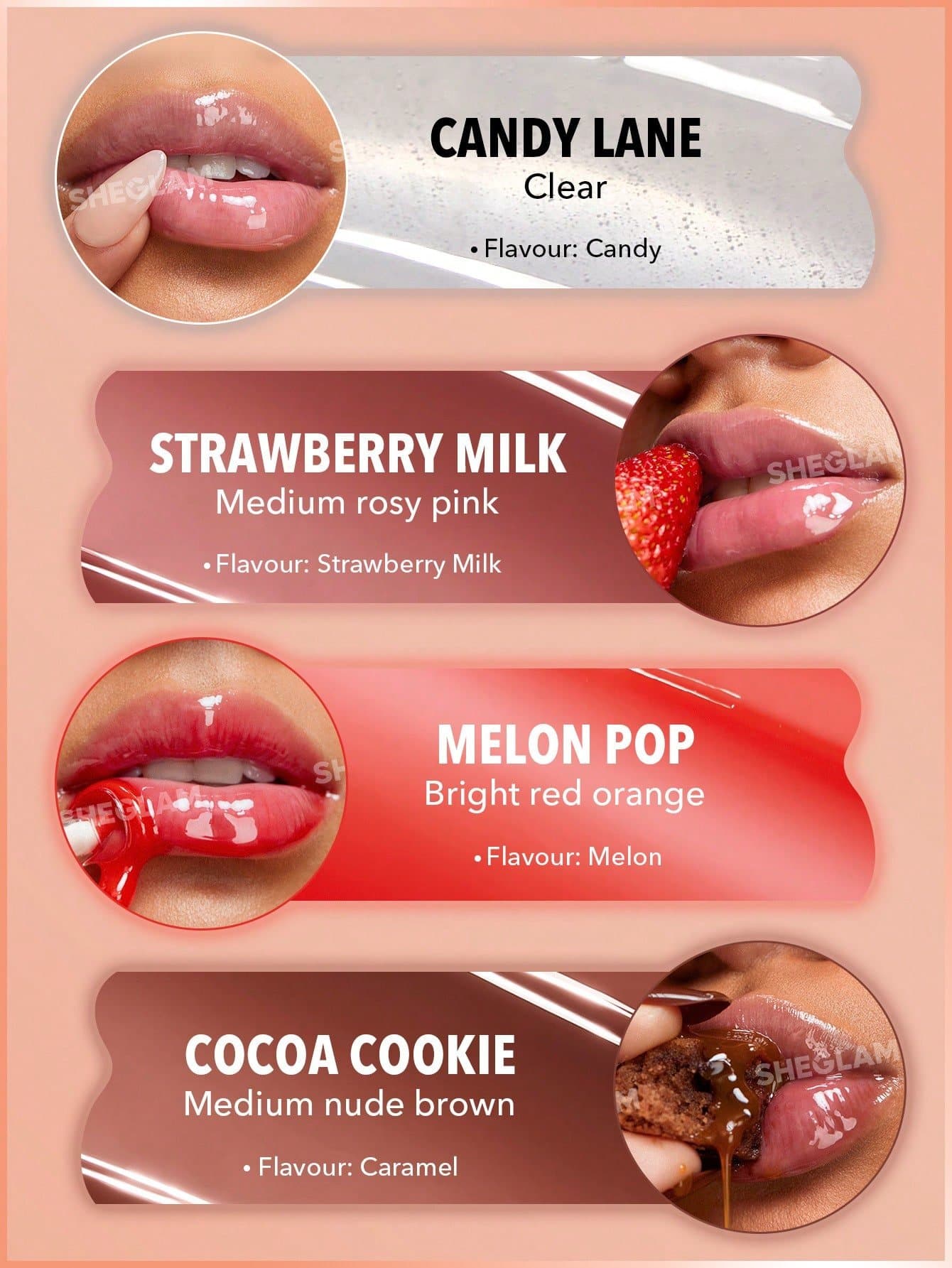 sheglam crystal glaze moisturizing lip care  | معااج و كلوس للشفاه مع لون من شيكلام