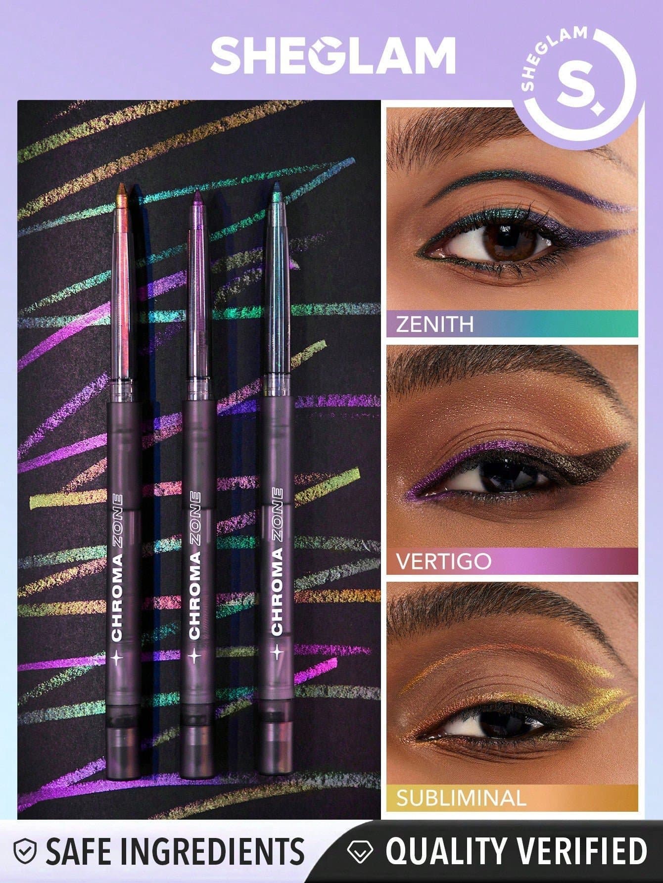 sheglam chroma zone multichrome gel liner | جل لاينر ملون من شيكلام