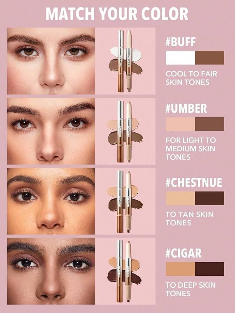 Sheglam fine line 2 in 1 nose contour &amp; highlight pen umber | قلم كنتور للانف و هايلايتر  اثنين في واحد من شيكلام