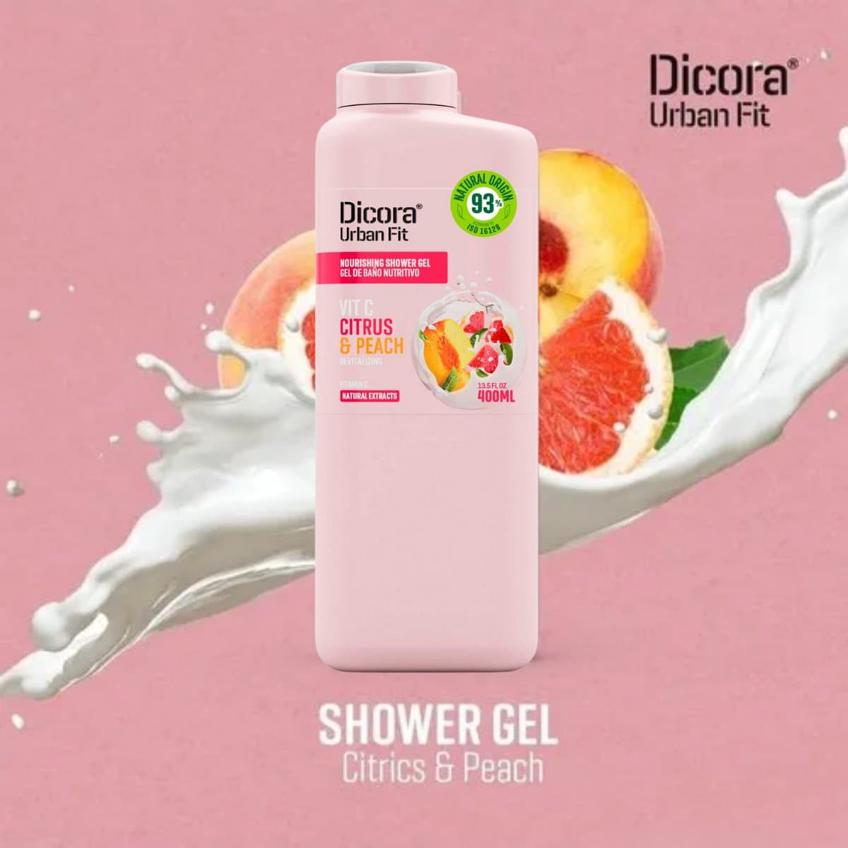 dicora urban fit citrus and peach shower gel 400ml | شور جل من ديكورا بالحمضيات و الخوخ