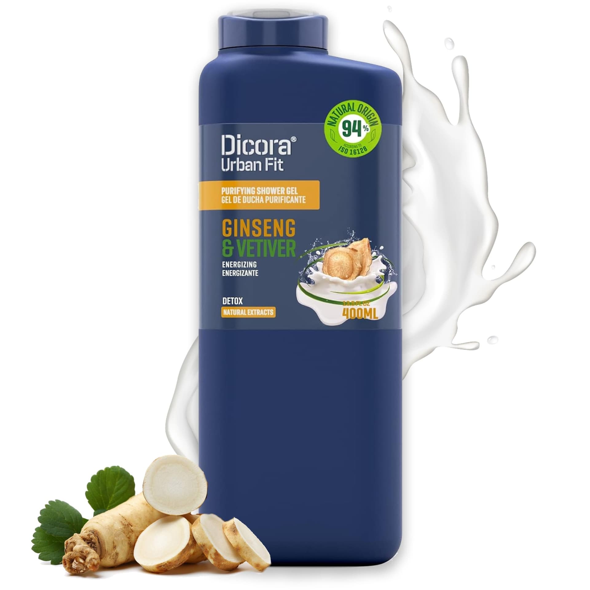 Dicora Urban Fit Ginseng & Vetiver Shower Gel 400ml | غسول جل من ديكورا بالجنسنك و فيتافير