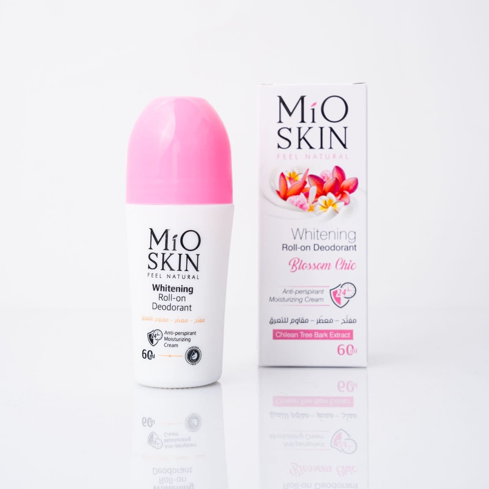mio skin whitening roll on deodorant blossom chic | رول مفتح و مزيل تعرق من مايو سكن
