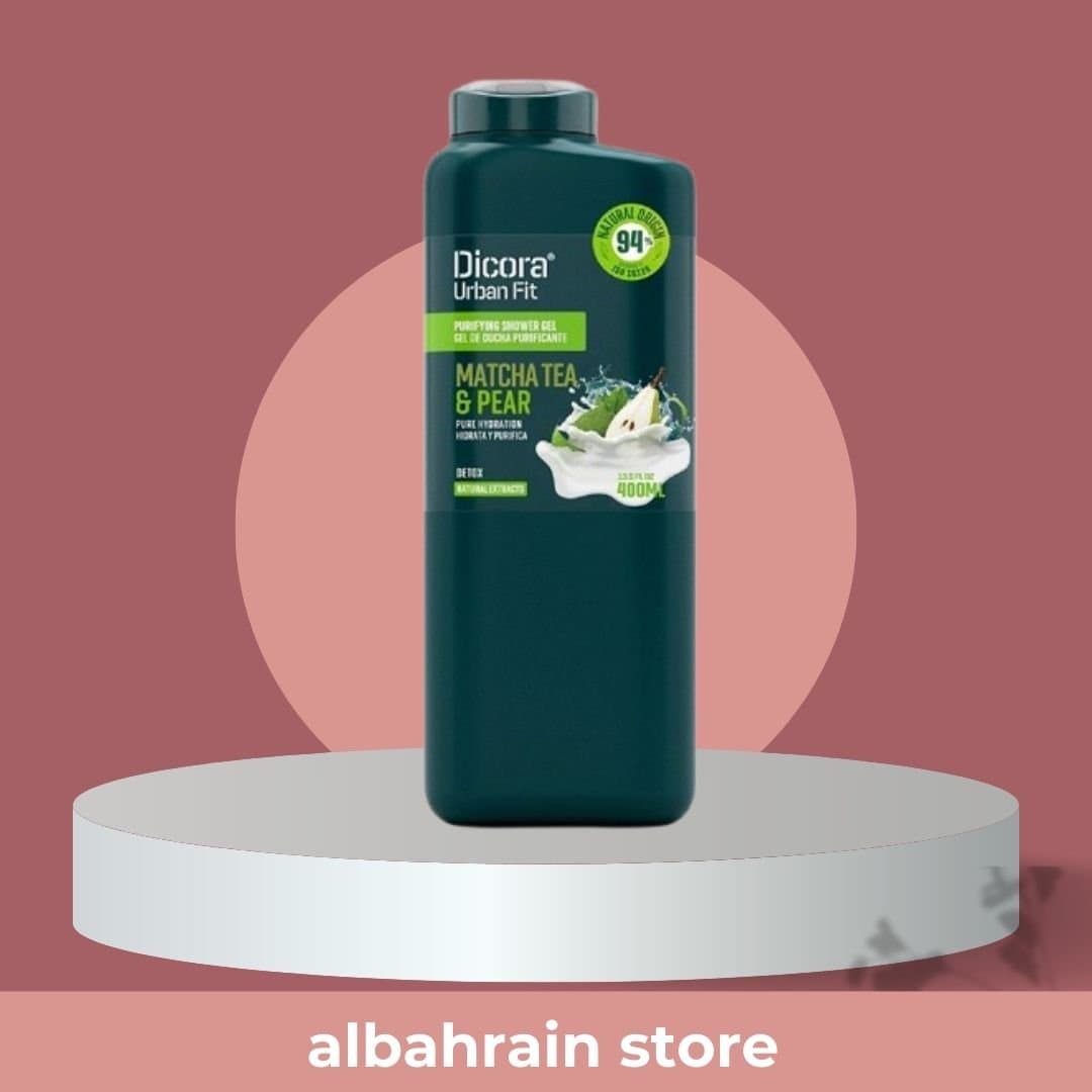 Dicora Urban Fit matcha &amp; and pear  Shower Gel 400ml | شور جل من ديكورا بشاي ماتشا و العرموط