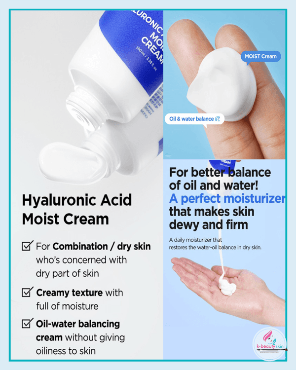 Isntree Hyaluronic Acid Moist Cream | كريم ترطيب بالهالورنك اسد من ازنتري