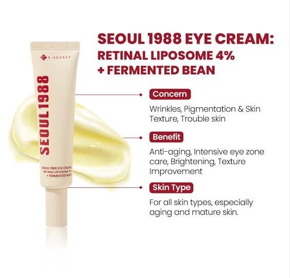 K-SECRET SEOUL1988 EYE CREAM | كريم الريتنال للعين من كي سكريت