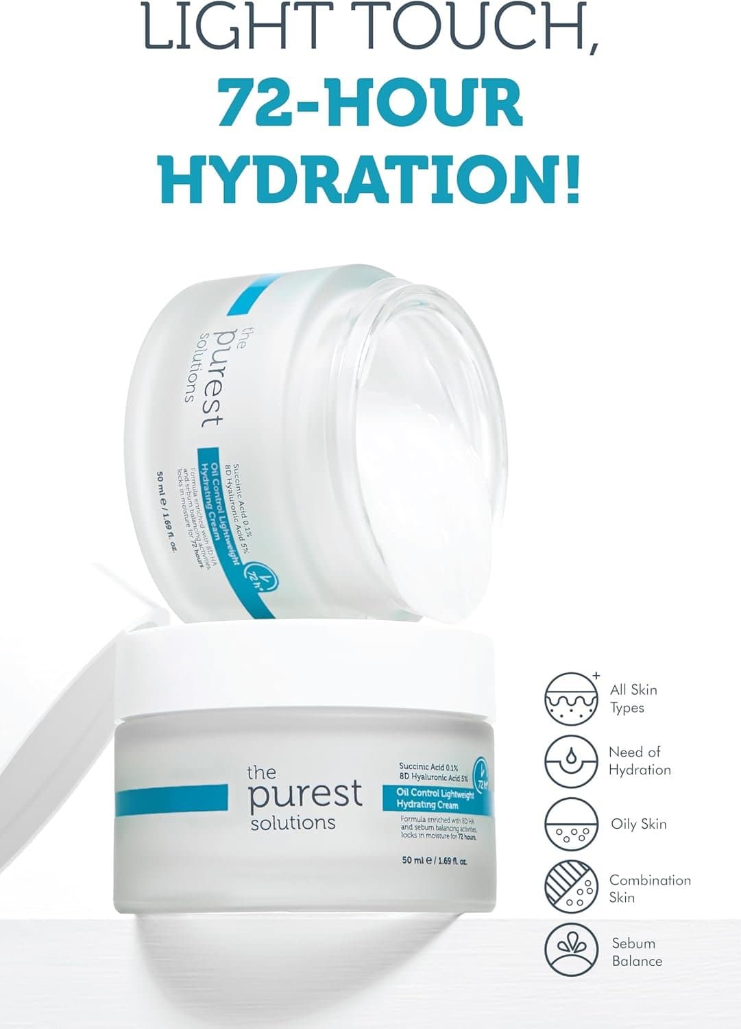 كريم ترطيب البشرة الدهنية والمختلطة  | ذا بيورست سوليوشنز (The Purest Solutions Oil Control Cream)