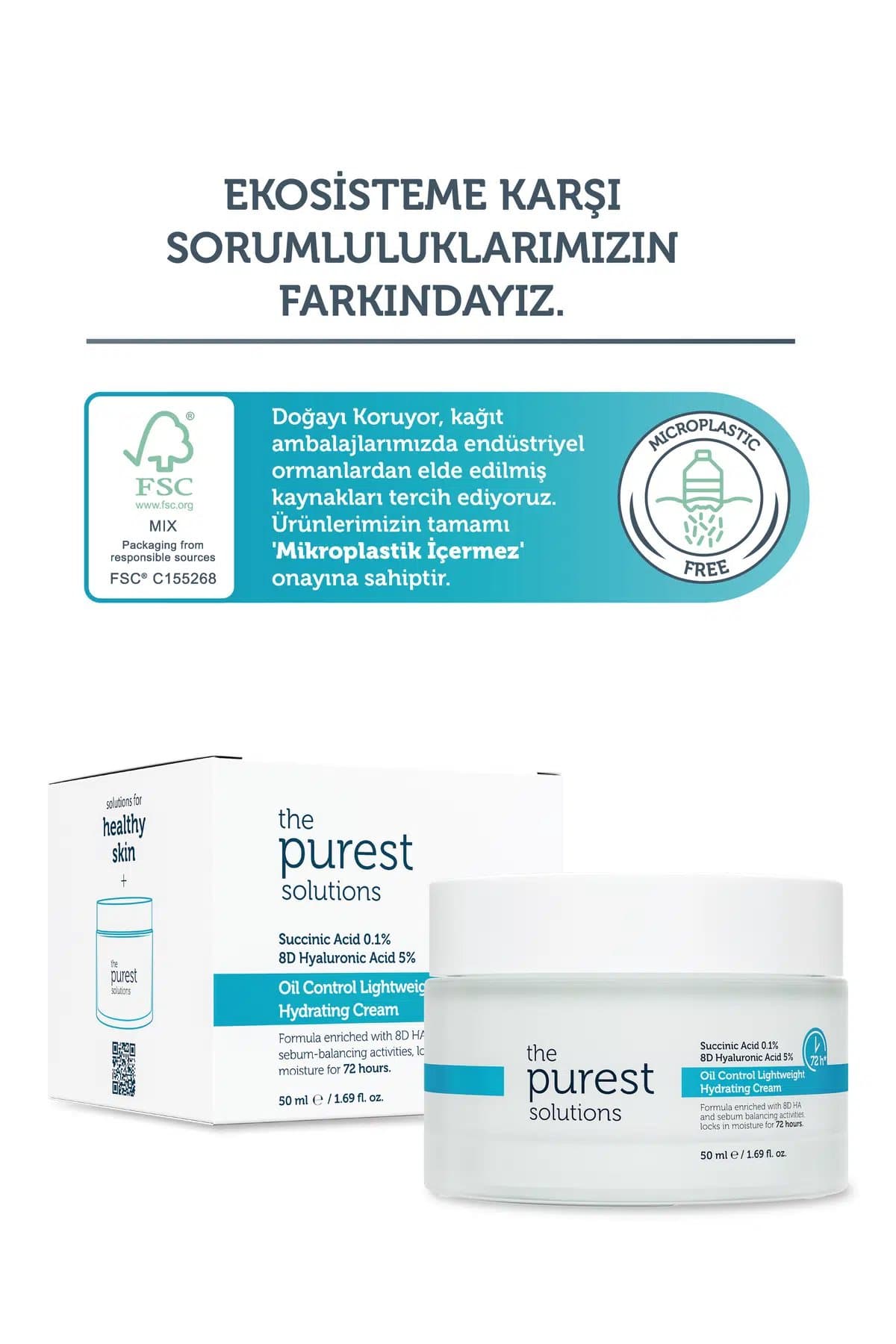 كريم ترطيب البشرة الدهنية والمختلطة  | ذا بيورست سوليوشنز (The Purest Solutions Oil Control Cream)