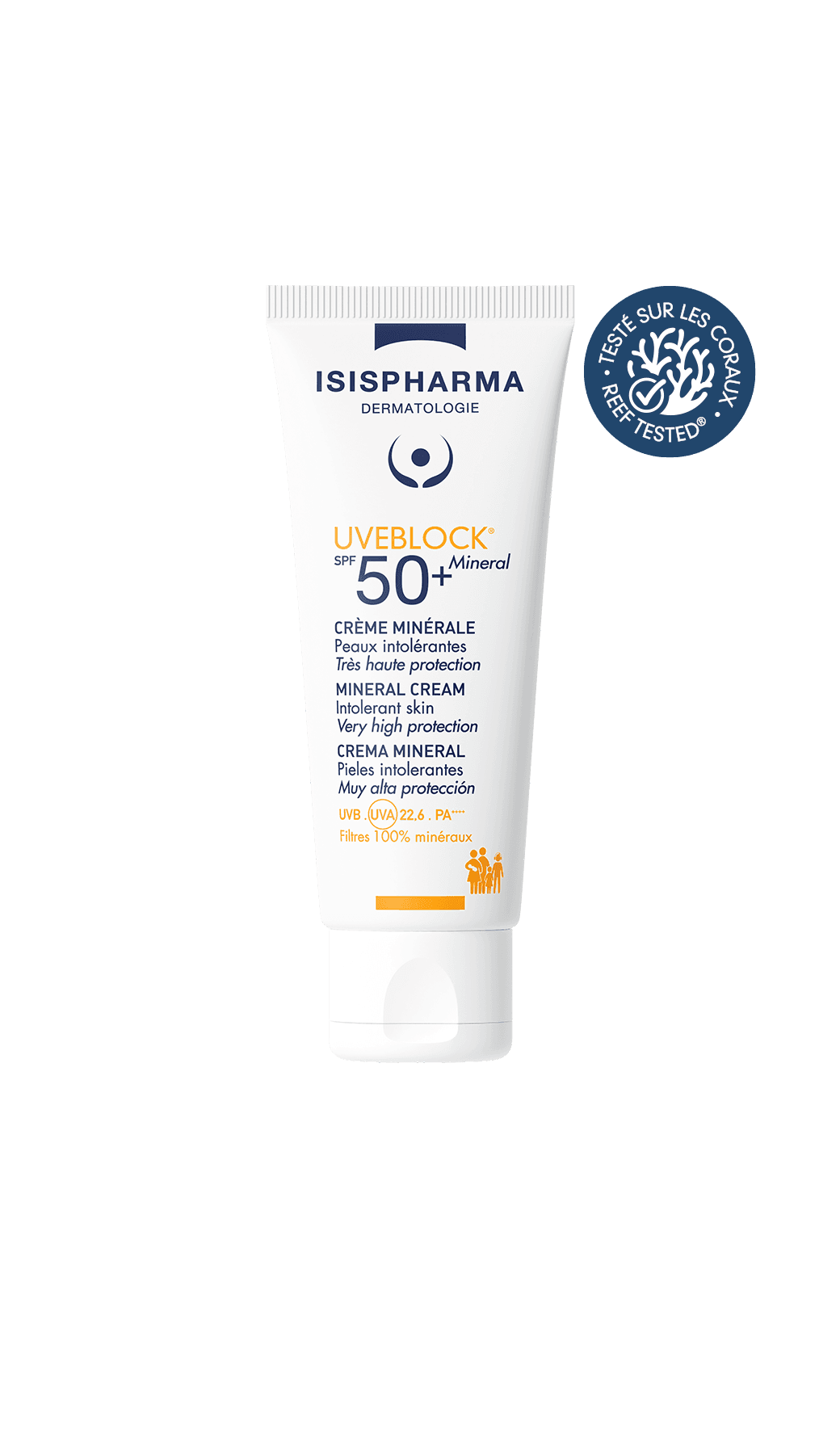 ISISPHARMA UVEBLOCK Mineral SPF 50+: حماية فيزيائية فائقة للبشرة الحساسة - 40 مل
