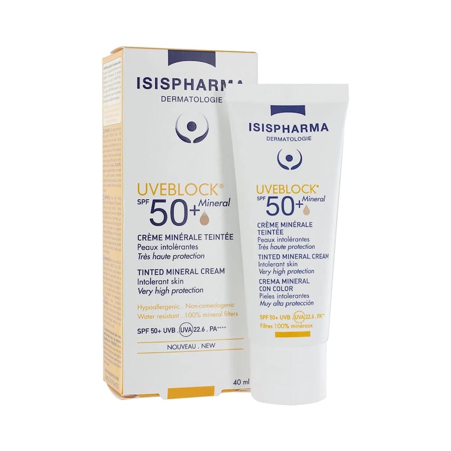 واقي شمس معدني ملون للبشرة الحساسة SPF 50+ من إيزيس فارما يوفبلوك