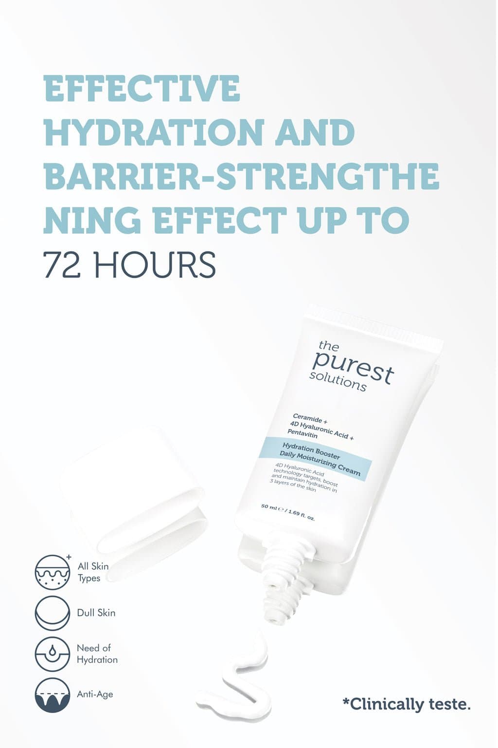 The Purest Solutions Hydration Booster Daily Moisturizing Cream - 50ml | مرطب و مرمم من ذا بيورست سلوشن