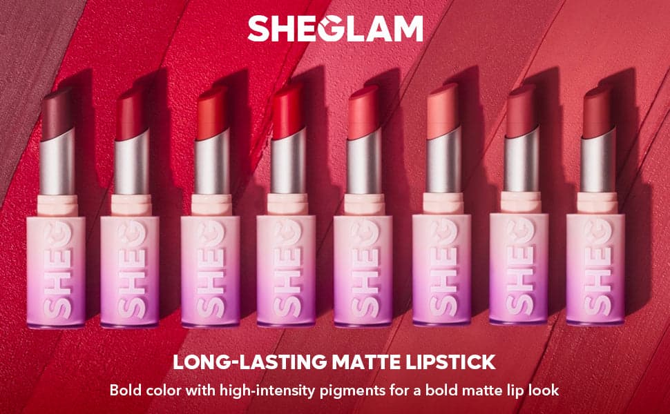 SHEGLAM Dynamatte Boom Long Lasting Matte Lipstick | شيكلام أحمر شفاه مطفي