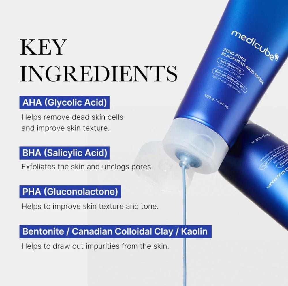 Medicube Zero Pore Blackhead Mask | ماسك الوجه الازرق للتنظيف بعمق من مدكيوب