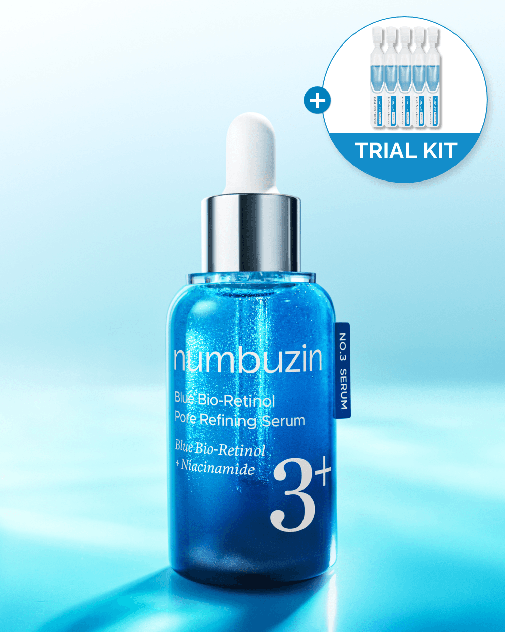 numbuzin No.3 Blue Bio-Retinol Pore Refining Serum Ampoule | سيرم تنقية البشرة ومعالجة المسام من شركة نمبوزين