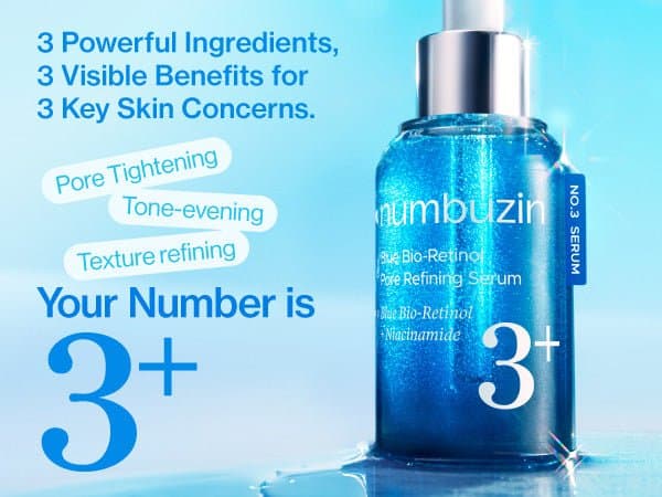 numbuzin No.3 Blue Bio-Retinol Pore Refining Serum Ampoule | سيرم تنقية البشرة ومعالجة المسام من شركة نمبوزين