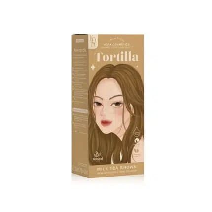 Kota Cosmetics Color Cream - Tortilla (Milk Tea Brown) |كوتة كوزمتكس صبغة شعر كريمية - لون ميلك تي براون (بني حليبي) - خلاصة طبيعية