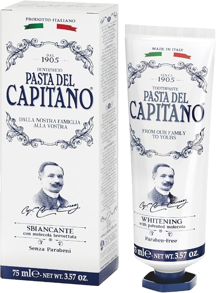 معجون أسنان باستا ديل كابيتانو Capitano لتبييض الأسنان وإزالة البقع - 75 ملم