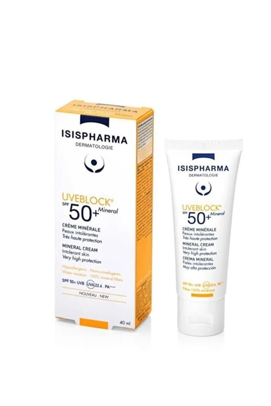 ISISPHARMA UVEBLOCK Mineral SPF 50+: حماية فيزيائية فائقة للبشرة الحساسة - 40 مل
